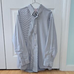 Brooks Brothers Classic Blue and White Checkered Shirt